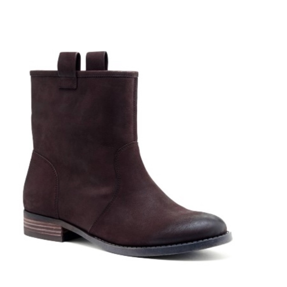Sole Society Boots Womens 7.5 M Natasha Ankle Booties Pull On Brown Leather